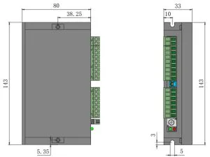 DC Motor Controller Size